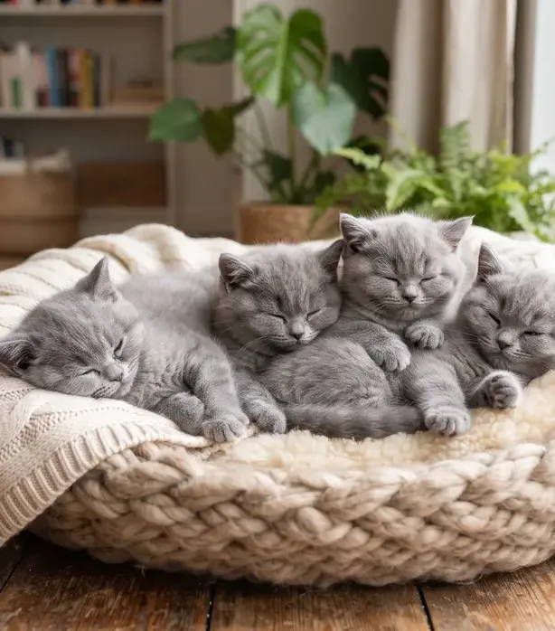 Kittens in a basket